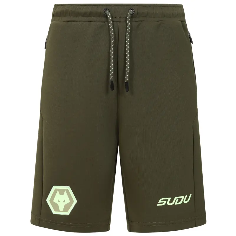 Wolverhampton Wanderers Shop | 2025-26 Players Travel Short – Khaki – Junior Wolverhampton Wanderers Merchandise